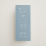 "Elegant bevel" - Wedding Programs in Dusty Blue by Stacey Meacham - Front