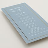 "Elegant bevel" - Wedding Programs in Dusty Blue by Stacey Meacham - Detail
