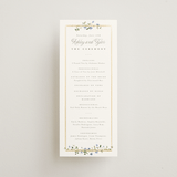 "Flowering Vine" - Wedding Programs in Bluebell by Everett Paper Goods - Front