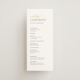 "Left Align" - Wedding Programs in Silk by Kelly Schmidt - Front