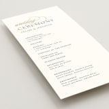 "Left Align" - Wedding Programs in Silk by Kelly Schmidt - Detail