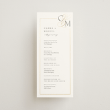 "Golden Ampersand" - Wedding Programs in Silk by Kelly Schmidt - Front