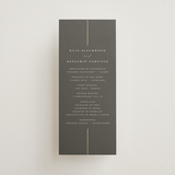 "Formal lines" - Wedding Programs in Iron by Erica Krystek - Front