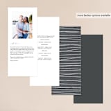 "Geo Chic" - Wedding Programs in Charcoal by Hooray Creative - Back of Card Options