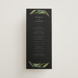"Bold Bouquet" - Wedding Programs in Midnight by Susan Moyal - Front