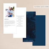 "Cosmos" - Wedding Programs in Midnight by Hooray Creative - Back of Card Options