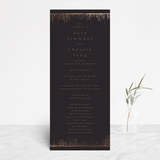 "Dazzling" - Wedding Programs in Noir by Phrosné Barwood - Front