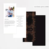 "Dazzling" - Wedding Programs in Noir by Phrosné Barwood - Back of Card Options