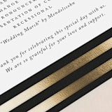 "Deluxe" - Wedding Programs in Tuxedo by Jennifer Postorino - Detail