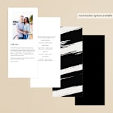"Halcyon" - Wedding Programs in Tuxedo by Leah Bisch - Back of Card Options