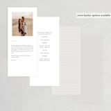 "Cascade" - Wedding Programs in Mist by Lori Wemple - Back of Card Options