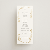 "Floral Enlace" - Wedding Programs in Blanc by Pati Cascino - Front