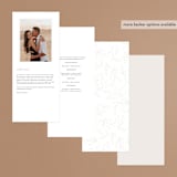 "Tradition" - Wedding Programs in Almond by Leah Bisch - Back of Card Options