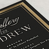 "Formal" - Wedding Programs in Onyx by Jessica Williams - Detail