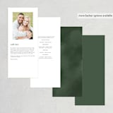 "evergreen" - Wedding Programs in Shamrock by Leah Bisch - Back of Card Options