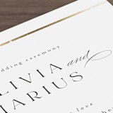 "Henley" - Wedding Programs in Quartz by Kristie Kern - Detail