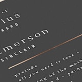 "Finley" - Wedding Programs in Graphite by Kristie Kern - Detail