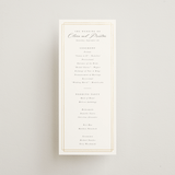 "Regent" - Wedding Programs in Opal by Robert and Stella - Front