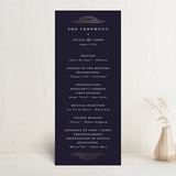 "Modern Deco" - Wedding Programs in Midnight by Hooray Creative - Front