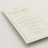 "Foil Botanical Frame" - Wedding Programs in Taupe by Hannah Williams - Detail