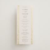 "Floral Border" - Wedding Programs in Champagne by Leah Bisch - Front