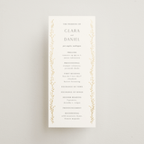 "Delicate Vine" - Wedding Programs in Alabaster by Susan Moyal - Front