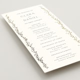 "Delicate Vine" - Wedding Programs in Alabaster by Susan Moyal - Detail