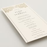 "Baroque" - Wedding Programs in Cream by Jen Owens - Detail