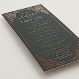 "Gilded nouveau frame" - Wedding Programs in Onyx by Ana de Sousa - Detail