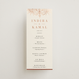 "Regal Mehndi" - Wedding Programs in Champagne Rose by Oma N. Ramkhelawan - Front