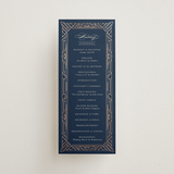 "Opulent Border" - Wedding Programs in Navy by Hooray Creative - Front