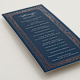 "Opulent Border" - Wedding Programs in Navy by Hooray Creative - Detail