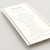"Scripted Striped" - Wedding Programs in Silk by Carolyn MacLaren - Detail
