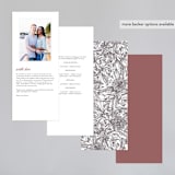 "Sketched Bouquet" - Wedding Programs in Petal by Phrosné Barwood - Back of Card Options