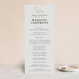 "Elegant Announcement" - Wedding Programs in Vanilla by Kelly Schmidt - Front