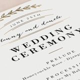 "Elegant Announcement" - Wedding Programs in Vanilla by Kelly Schmidt - Detail