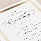 "Lasting love" - Wedding Programs in Gold by Stacey Meacham - Detail
