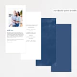 "Aspen" - Wedding Programs in Midnight by Kristie Kern - Back of Card Options