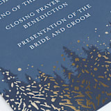 "Aspen" - Wedding Programs in Midnight by Kristie Kern - Detail