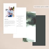 "Fancy Marble" - Wedding Programs in Moss by Phrosné Barwood - Back of Card Options