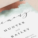 "Fancy Marble" - Wedding Programs in Moss by Phrosné Barwood - Detail