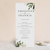 "Vines of Green" - Wedding Programs in Fern by Susan Moyal - Front