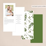 "Vines of Green" - Wedding Programs in Fern by Susan Moyal - Back of Card Options