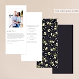 "Greenery Crown" - Wedding Programs in Navy by Susan Moyal - Back of Card Options