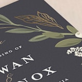 "Greenery Crown" - Wedding Programs in Navy by Susan Moyal - Detail