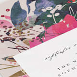 "Blooming Beauty" - Wedding Programs in Tan by Lori Wemple - Detail