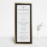 "Handsome Border" - Wedding Programs in Chalkboard by Hooray Creative - Front