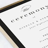 "Handsome Border" - Wedding Programs in Chalkboard by Hooray Creative - Detail