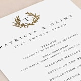 "laurel monogram" - Wedding Programs in Cotton by Stacey Meacham - Detail