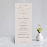 "Art Deco Border" - Wedding Programs in Blush by Hooray Creative - Front